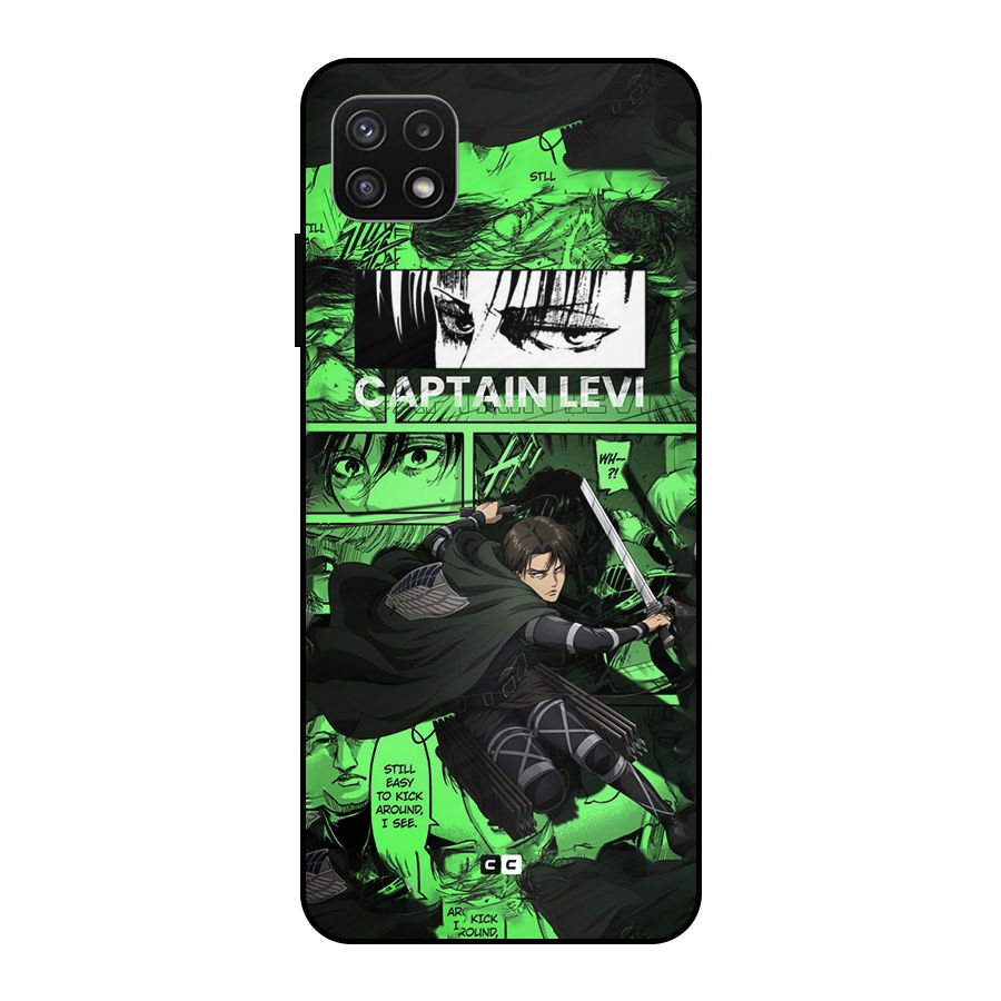 captain Levi Stance Metal Back Case for Galaxy A22 5G