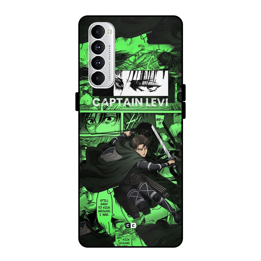 captain Levi Stance Metal Back Case for Oppo Reno4 Pro
