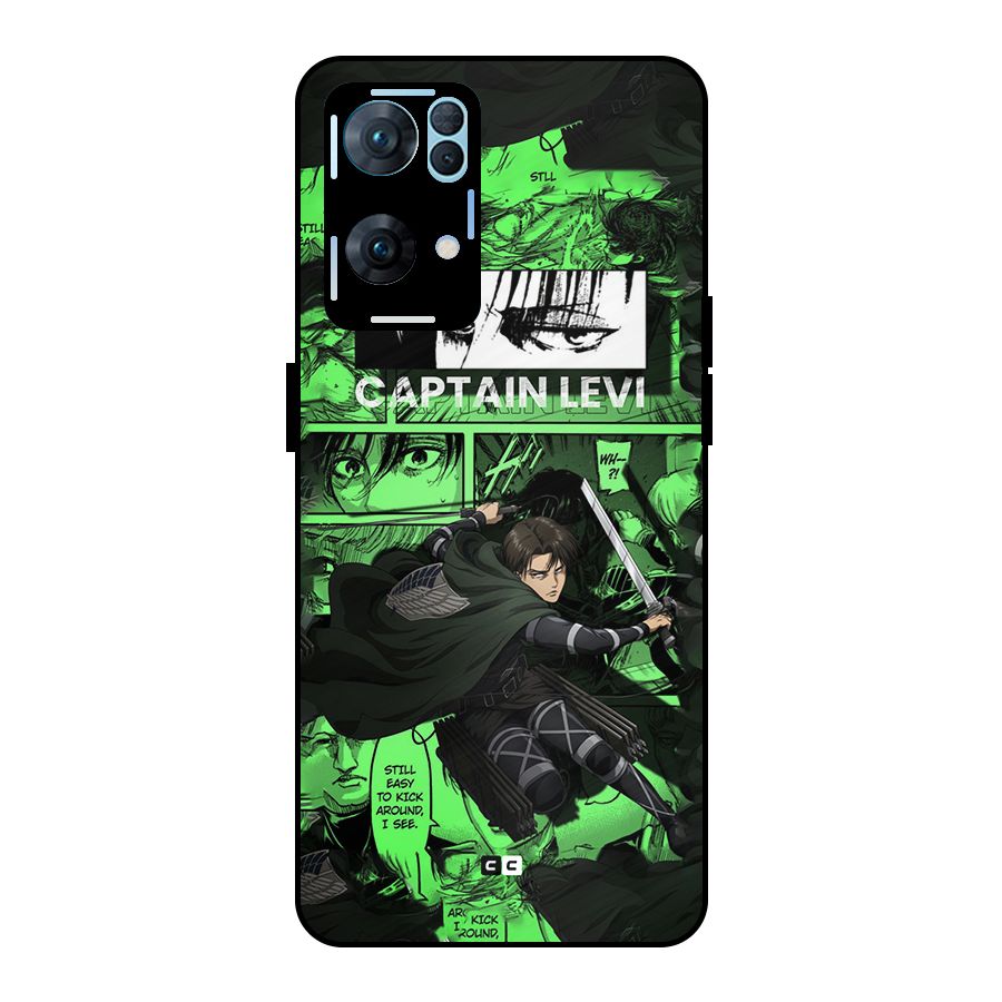 captain Levi Stance Metal Back Case for Oppo Reno7 Pro 5G
