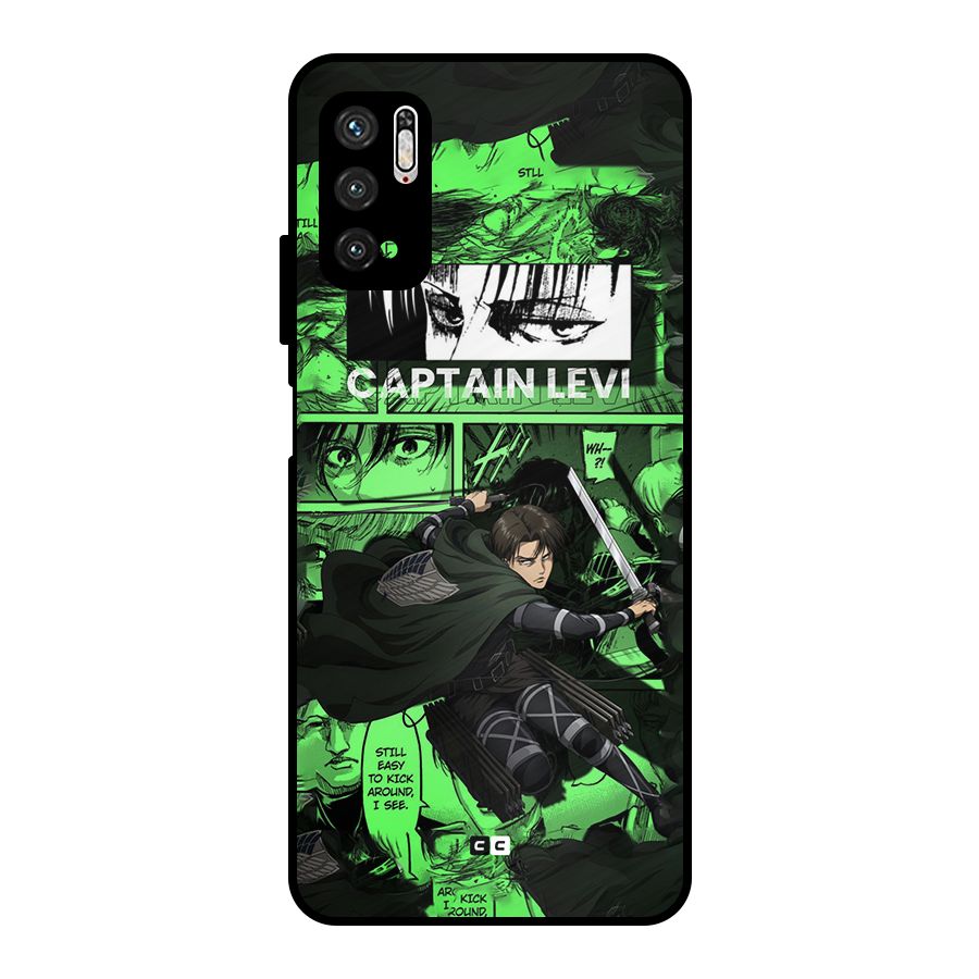captain Levi Stance Metal Back Case for Poco M3 Pro 5G