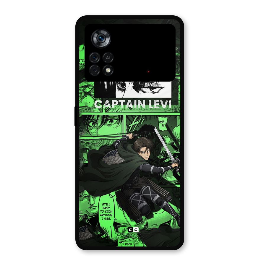 captain Levi Stance Metal Back Case for Poco X4 Pro 5G