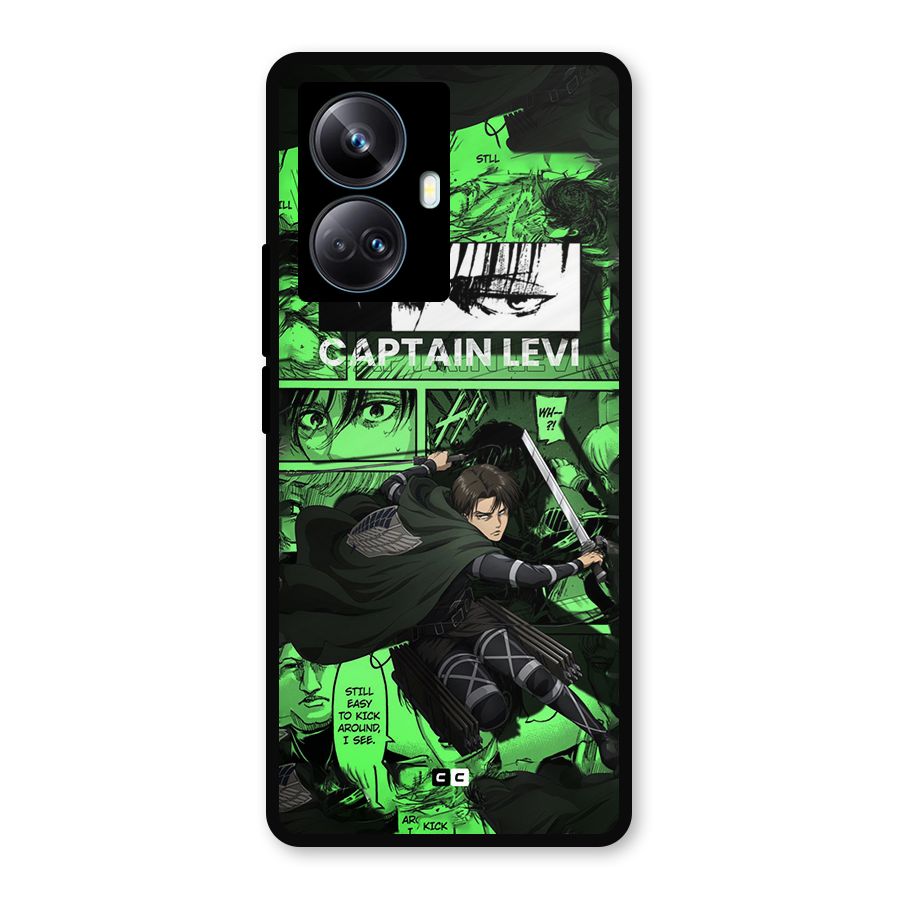 captain Levi Stance Metal Back Case for Realme 10 Pro Plus
