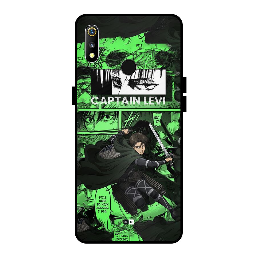 captain Levi Stance Metal Back Case for Realme 3i