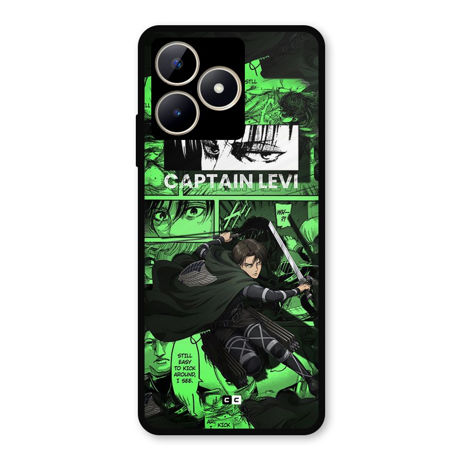 captain Levi Stance Metal Back Case for Realme C53