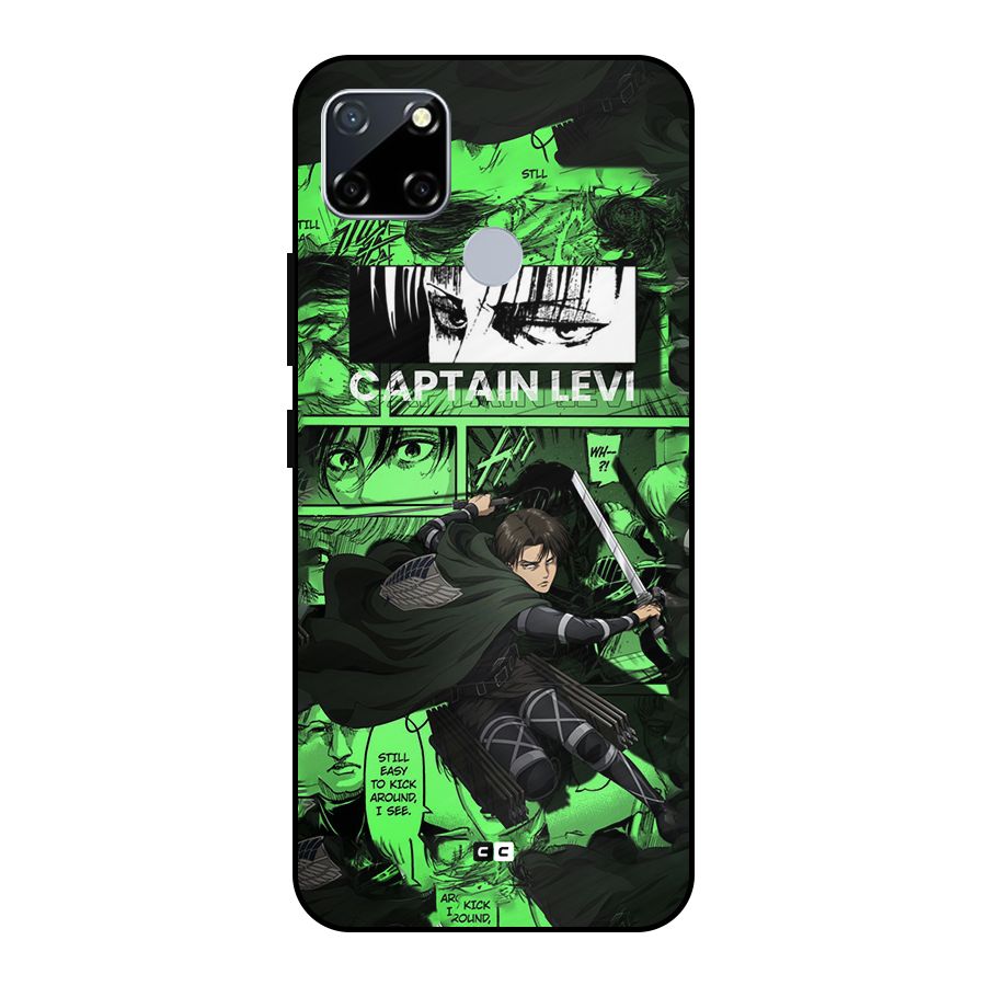 captain Levi Stance Metal Back Case for Realme Narzo 30A