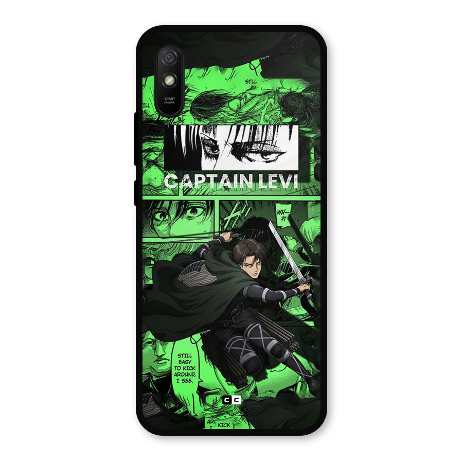 captain Levi Stance Metal Back Case for Redmi 9a