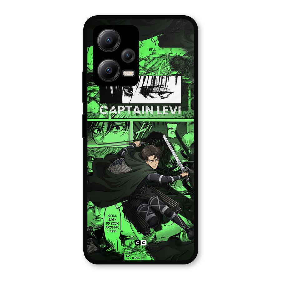 captain Levi Stance Metal Back Case for Redmi Note 12 5G