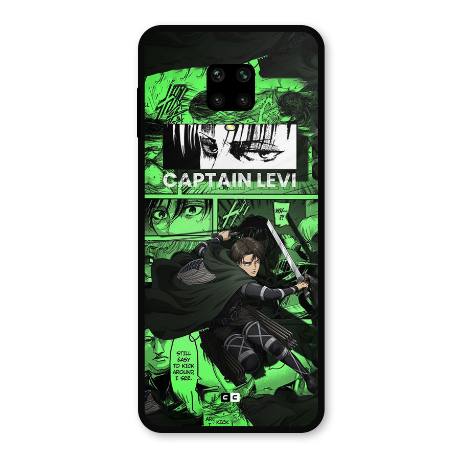 captain Levi Stance Metal Back Case for Redmi Note 9 Pro
