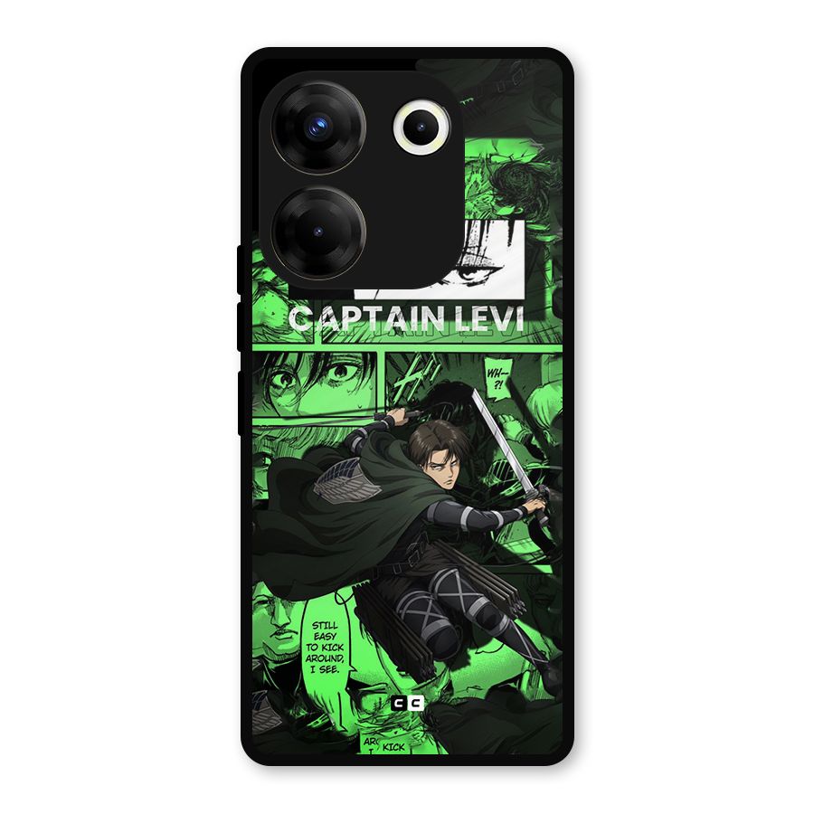 captain Levi Stance Metal Back Case for Tecno Camon 20 Pro