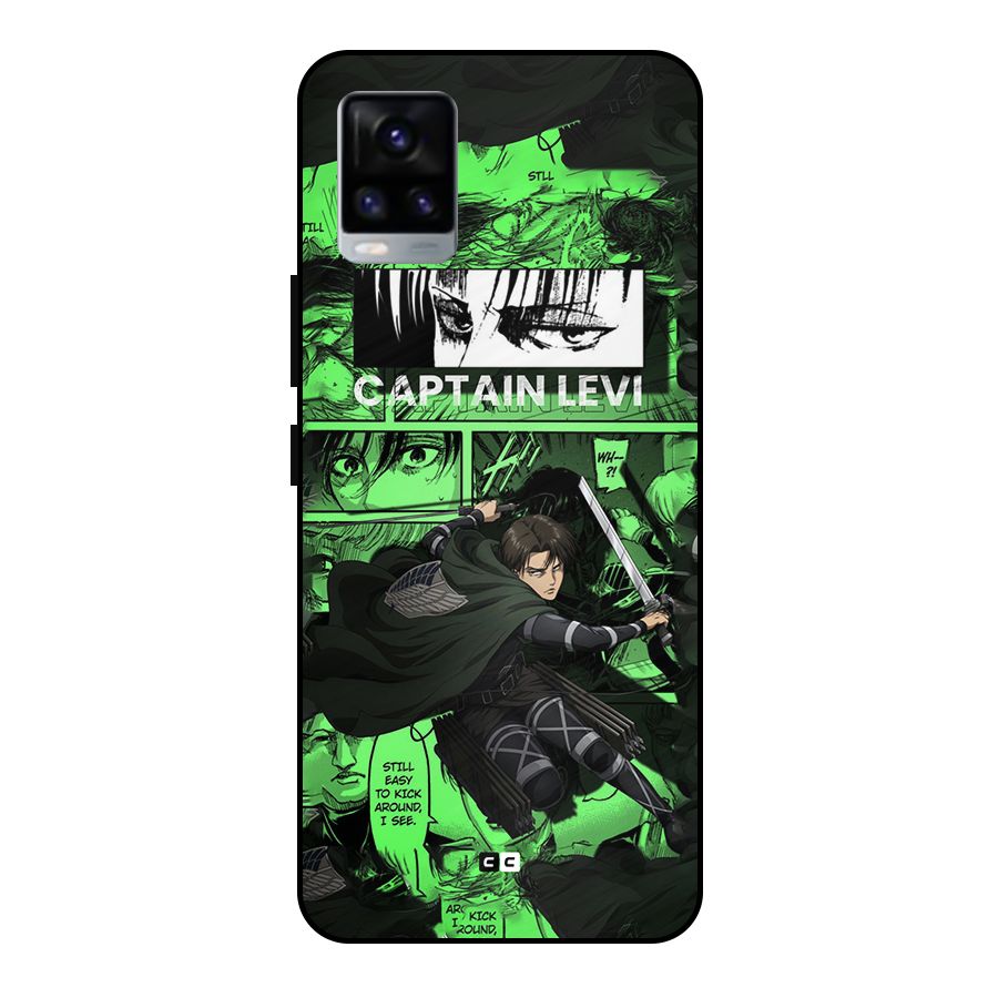 captain Levi Stance Metal Back Case for Vivo V20