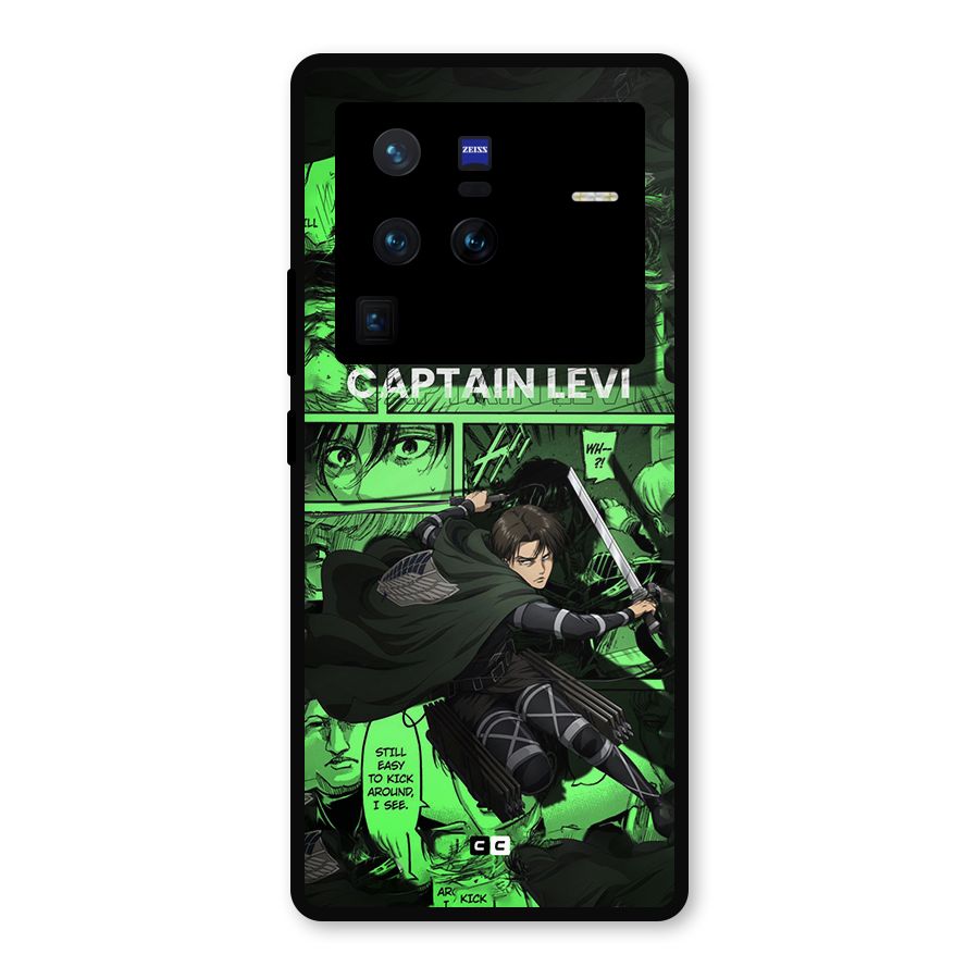 captain Levi Stance Metal Back Case for Vivo X80 Pro