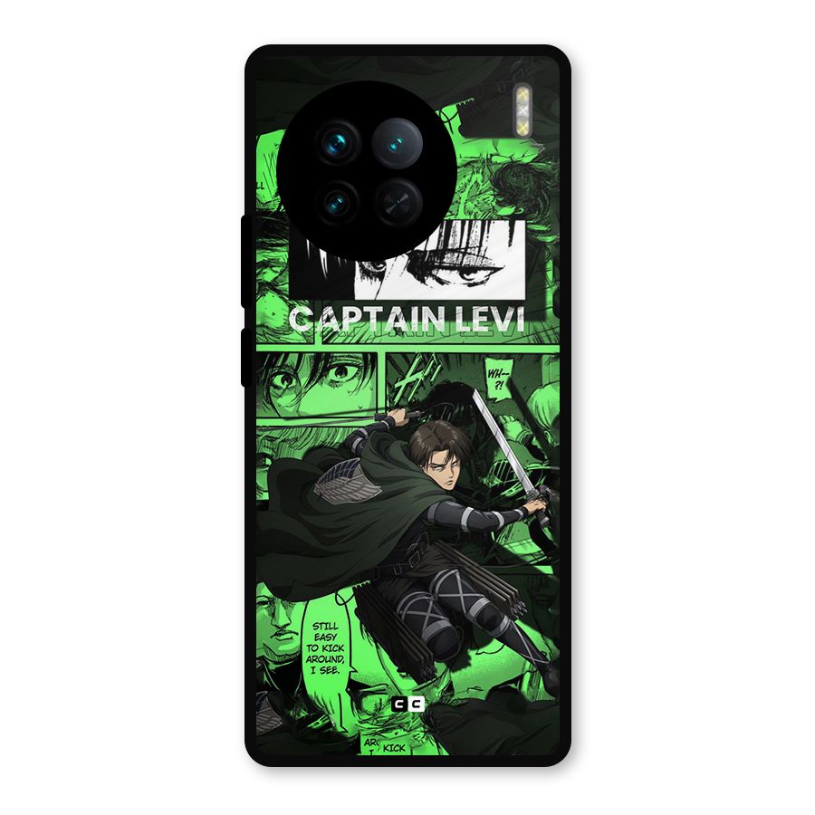 captain Levi Stance Metal Back Case for Vivo X90