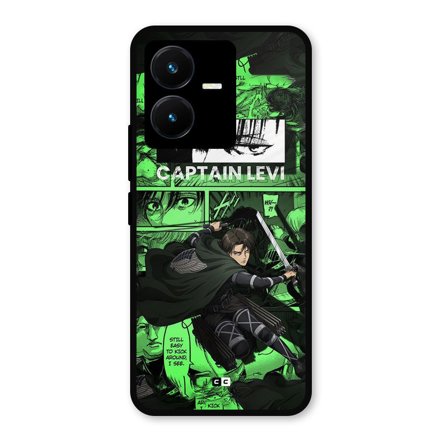 captain Levi Stance Metal Back Case for Vivo Y22