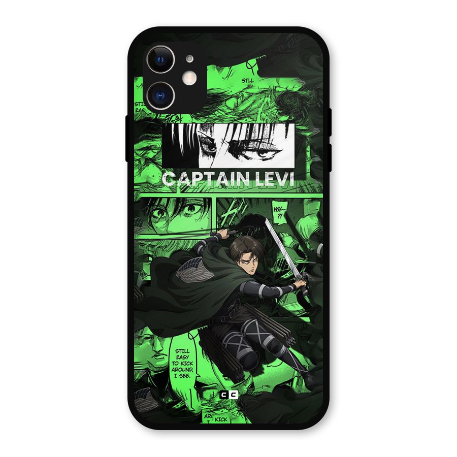 captain Levi Stance Metal Back Case for iPhone 11