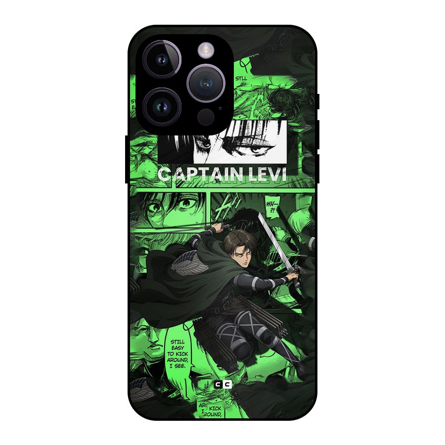 captain Levi Stance Metal Back Case for iPhone 14 Pro Max
