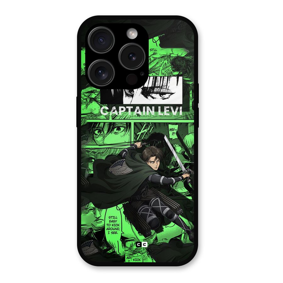 captain Levi Stance Metal Back Case for iPhone 15 Pro