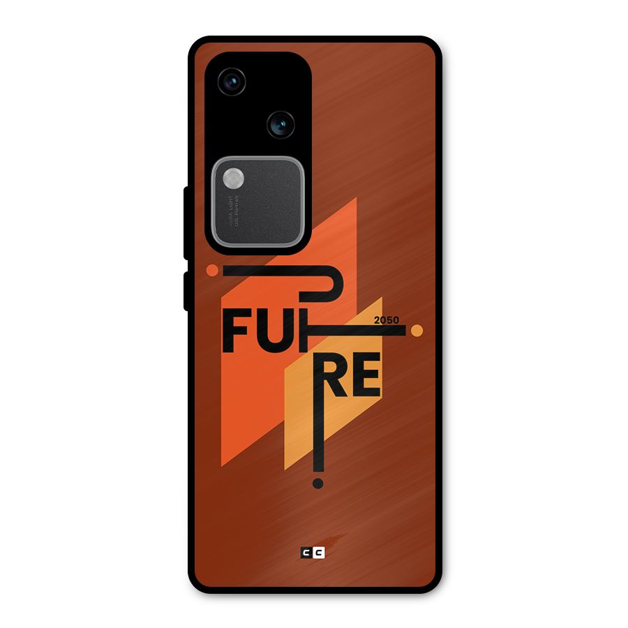 illustrative Future Metal Back Case for Vivo V30 Pro