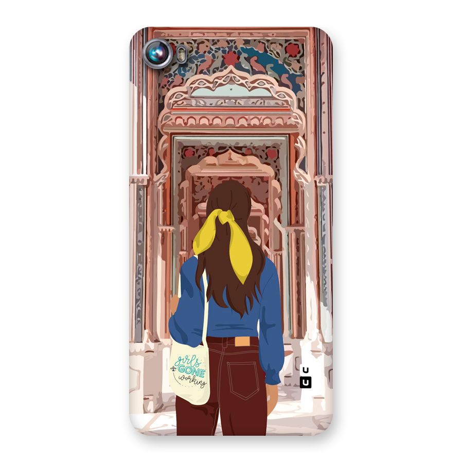 wonderful Girl Back Case for Canvas Fire 4 (A107)
