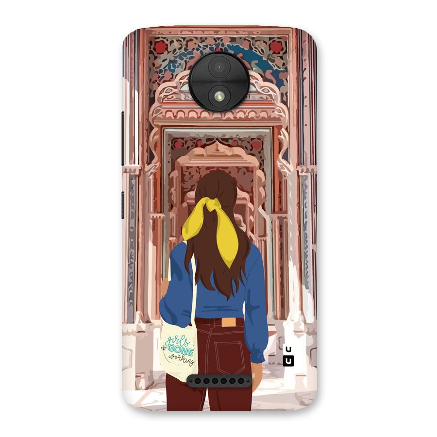 wonderful Girl Back Case for Moto C