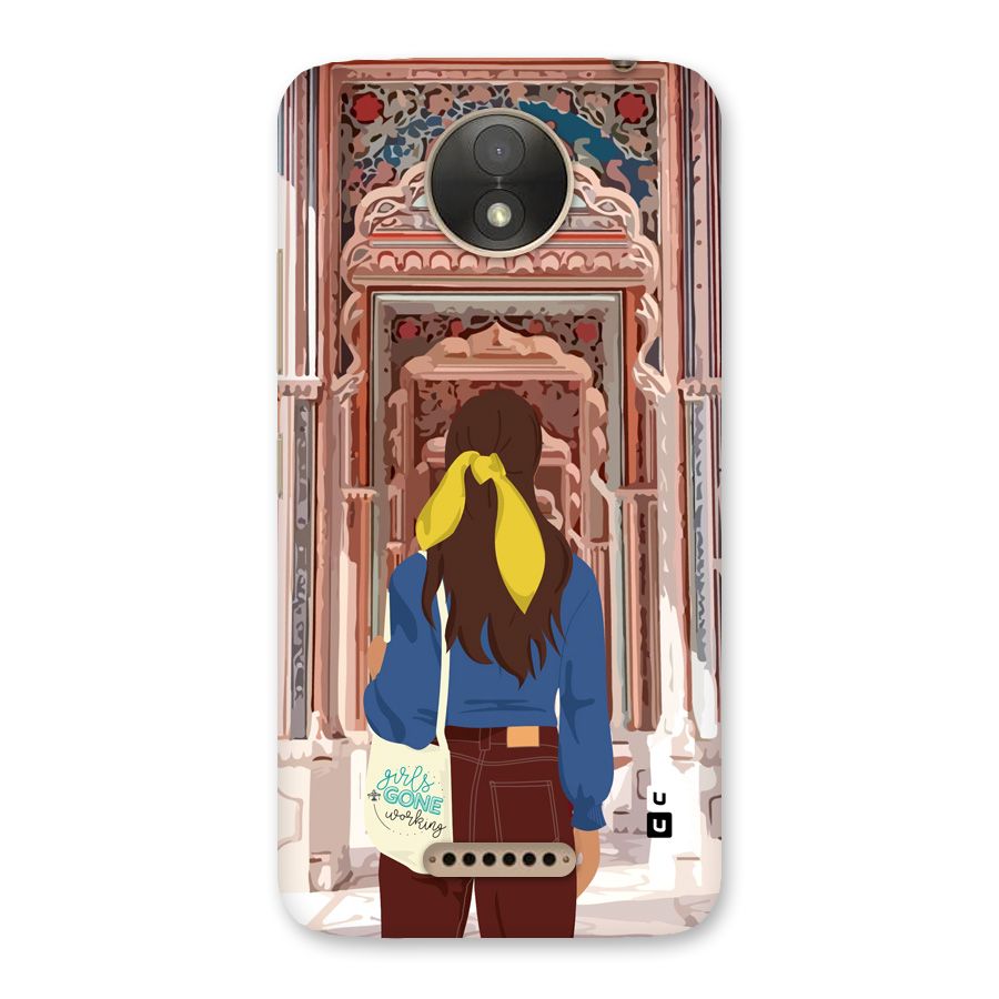 wonderful Girl Back Case for Moto C Plus