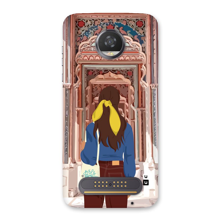 wonderful Girl Back Case for Moto Z2 Play