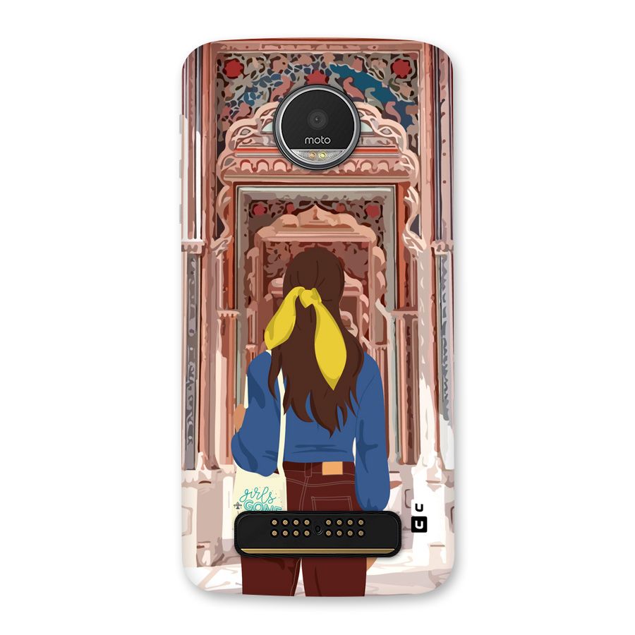 wonderful Girl Back Case for Moto Z Play