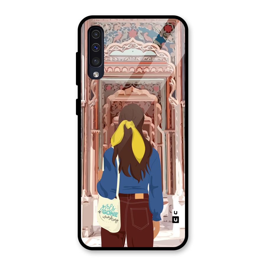 wonderful Girl Glass Back Case for Galaxy A50
