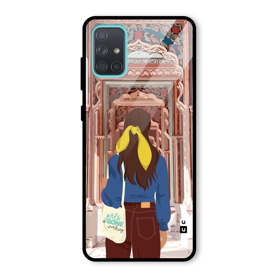 wonderful Girl Glass Back Case for Galaxy A71