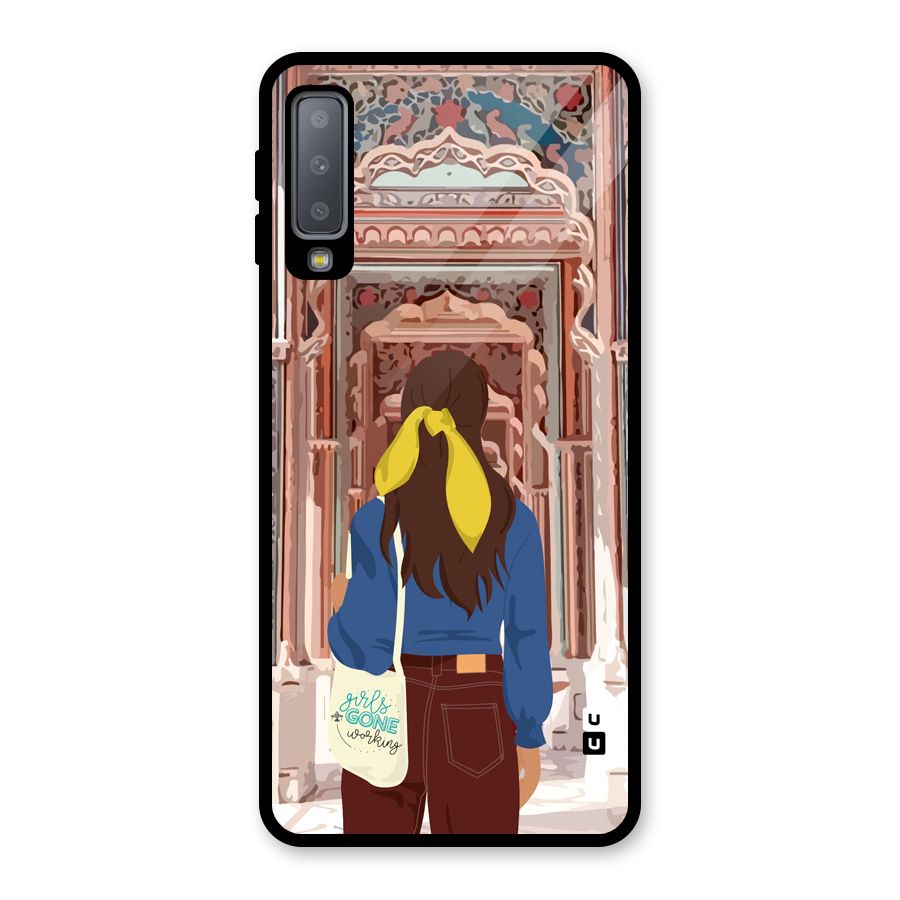 wonderful Girl Glass Back Case for Galaxy A7 (2018)