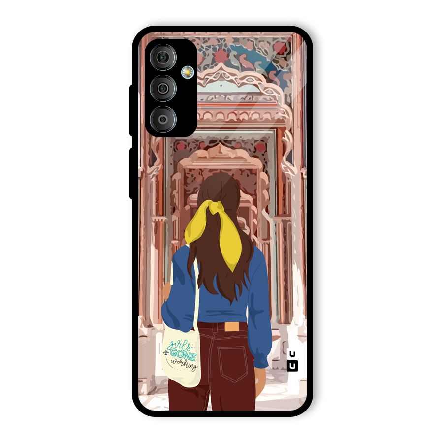 wonderful Girl Glass Back Case for Galaxy F23