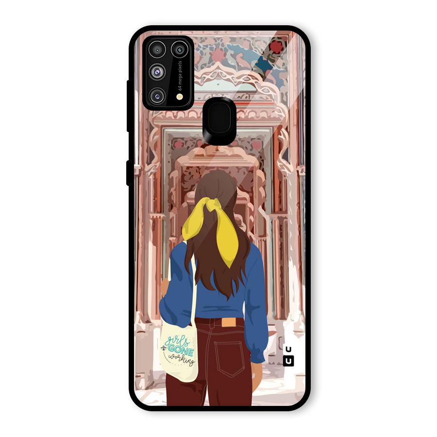 wonderful Girl Glass Back Case for Galaxy F41