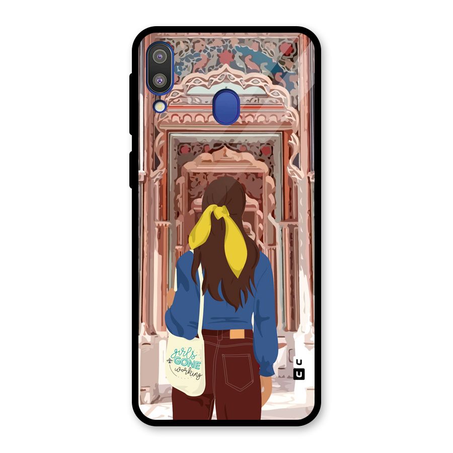 wonderful Girl Glass Back Case for Galaxy M20