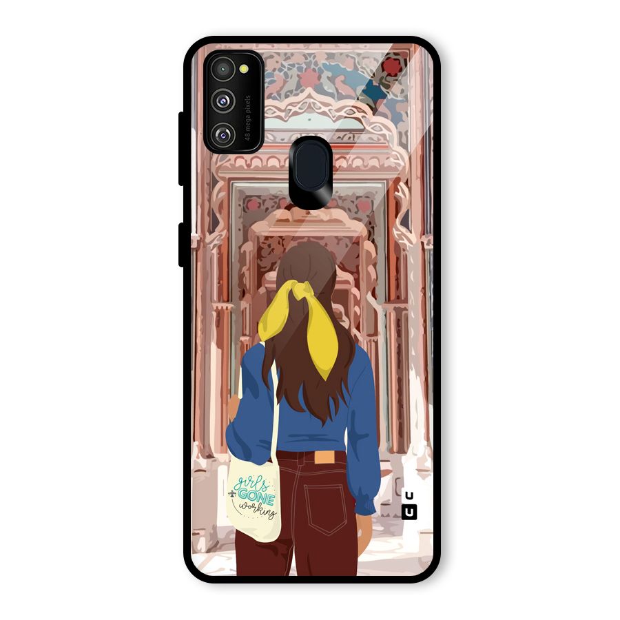 wonderful Girl Glass Back Case for Galaxy M30s