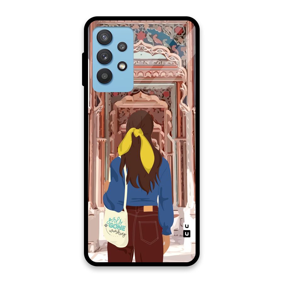 wonderful Girl Glass Back Case for Galaxy M32 5G