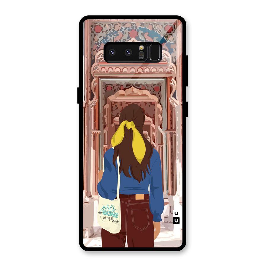 wonderful Girl Glass Back Case for Galaxy Note 8