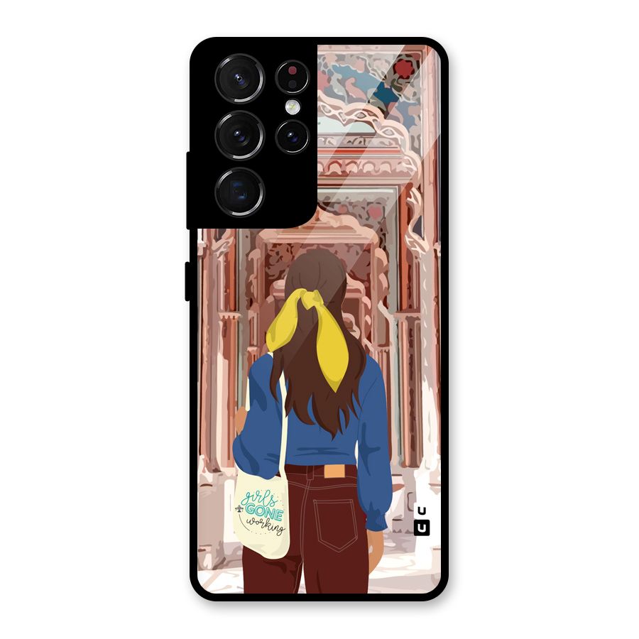wonderful Girl Glass Back Case for Galaxy S21 Ultra 5G