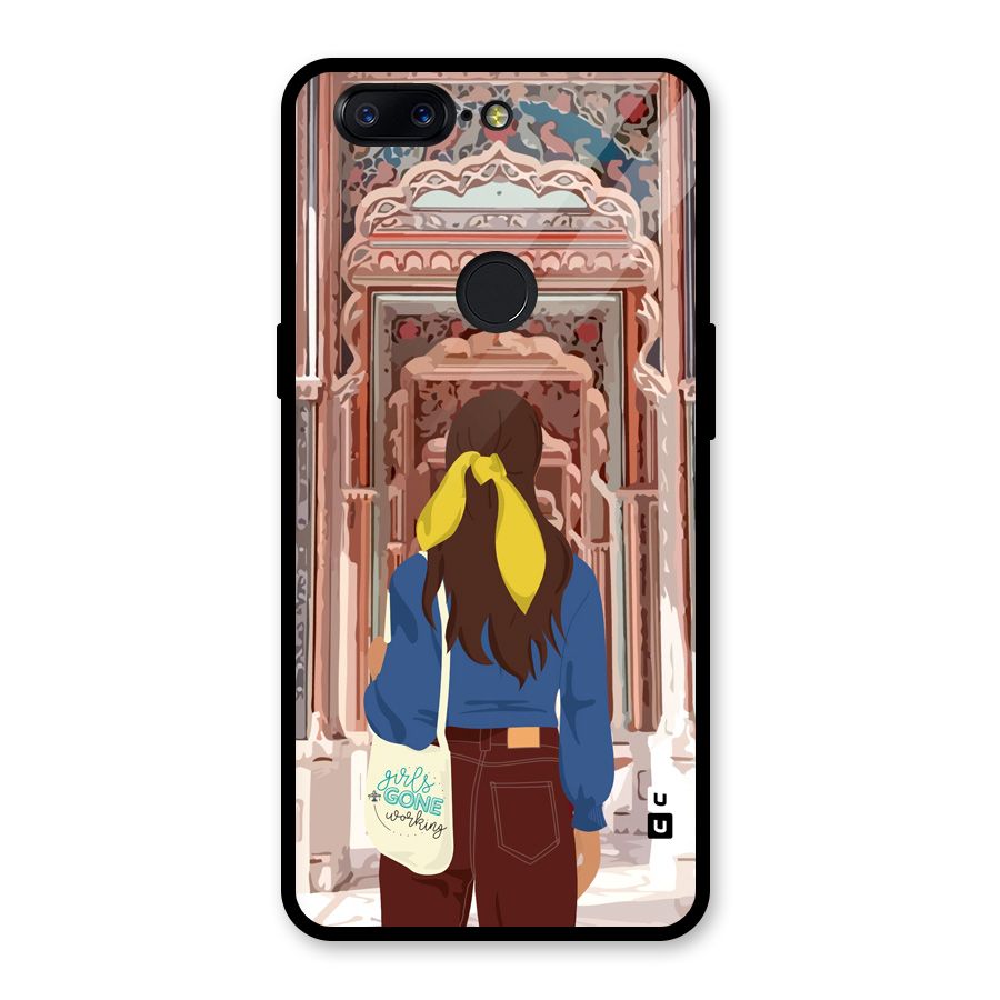 wonderful Girl Glass Back Case for OnePlus 5T
