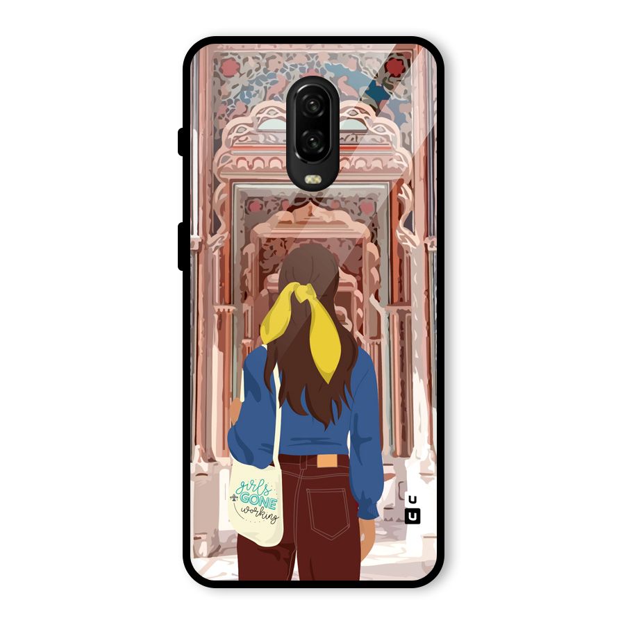 wonderful Girl Glass Back Case for OnePlus 6T