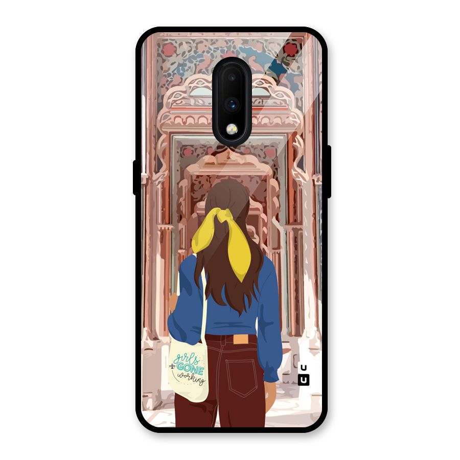 wonderful Girl Glass Back Case for OnePlus 7