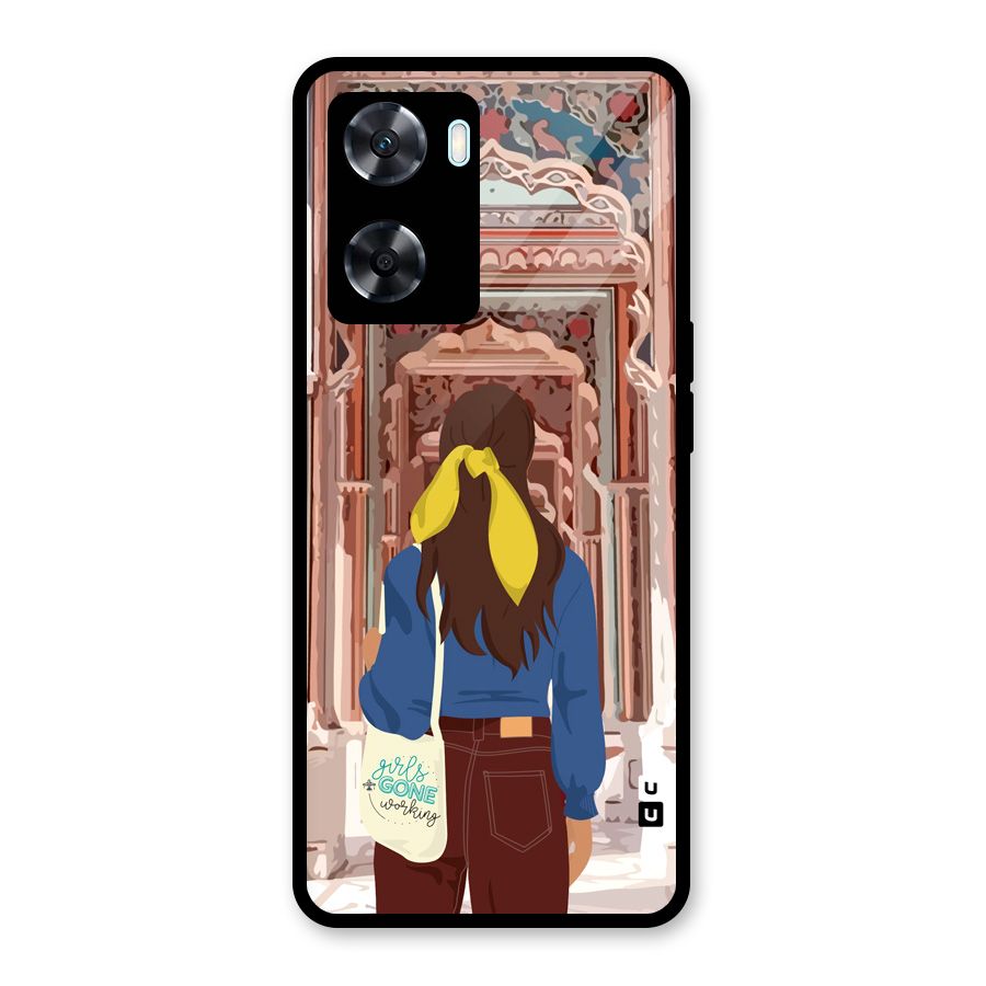 wonderful Girl Glass Back Case for Oppo A77