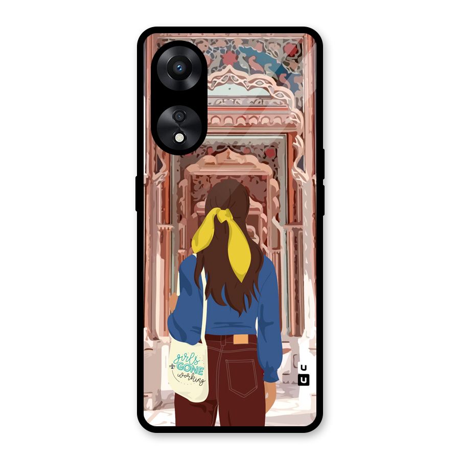 wonderful Girl Glass Back Case for Oppo A78