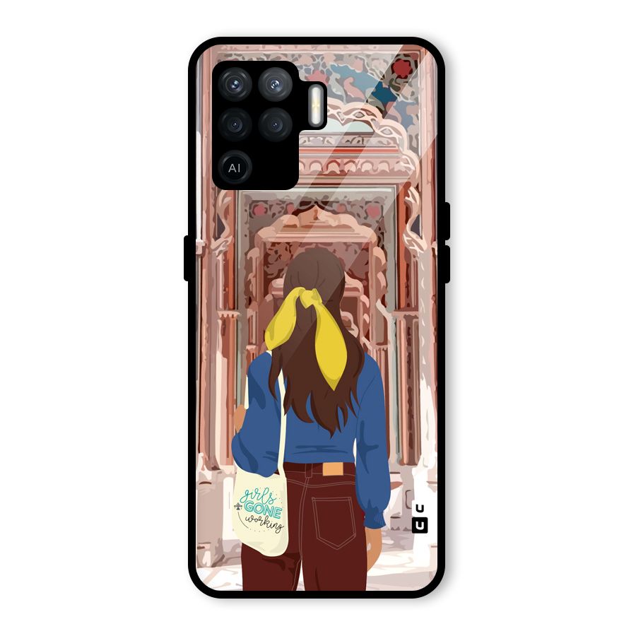 wonderful Girl Glass Back Case for Oppo F19 Pro