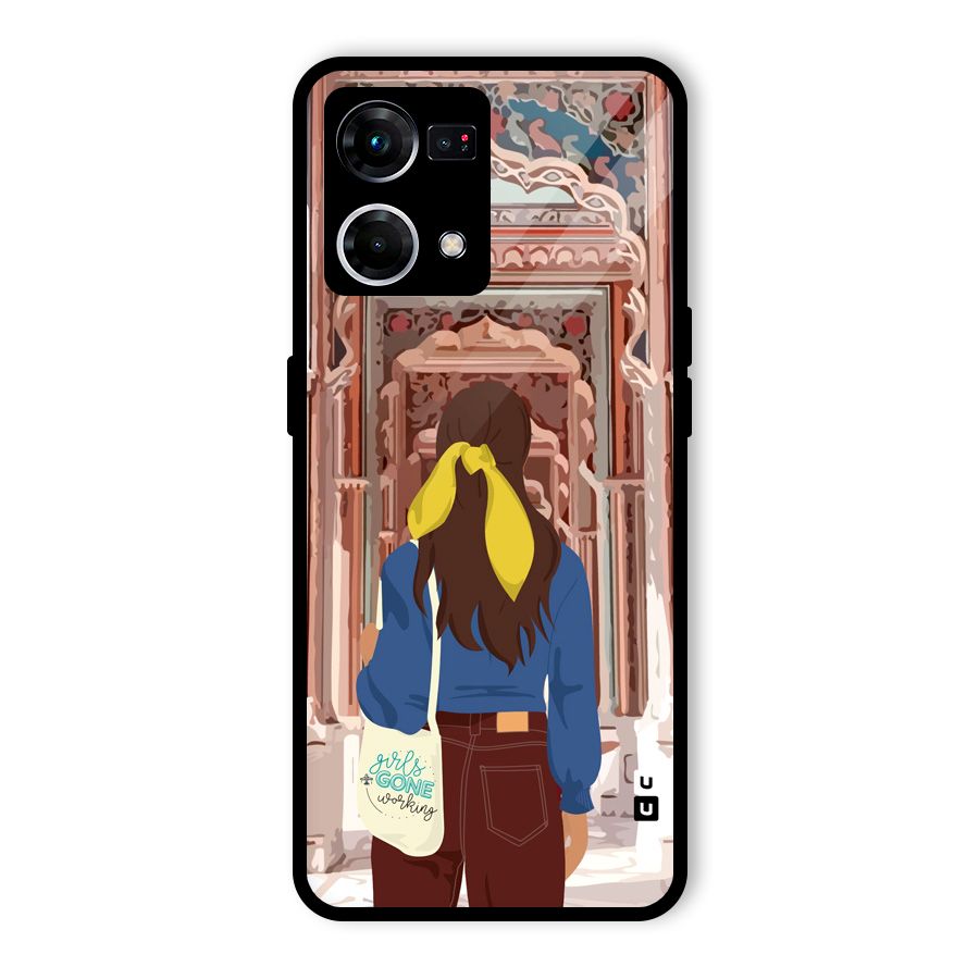 wonderful Girl Glass Back Case for Oppo F21 Pro 5G