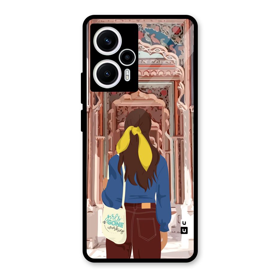 wonderful Girl Glass Back Case for Poco F5