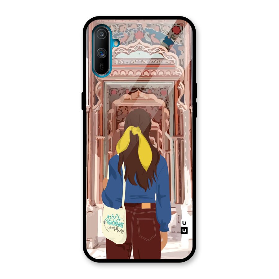 wonderful Girl Glass Back Case for Realme C3