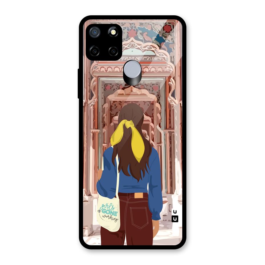 wonderful Girl Glass Back Case for Realme Narzo 30A