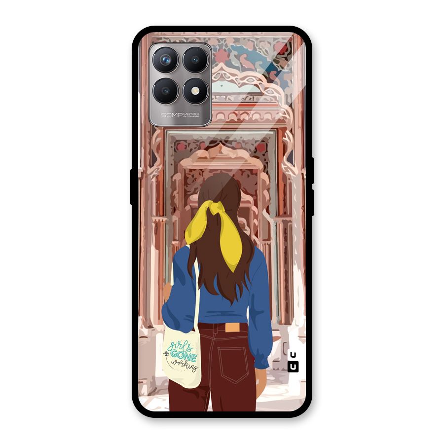 wonderful Girl Glass Back Case for Realme Narzo 50