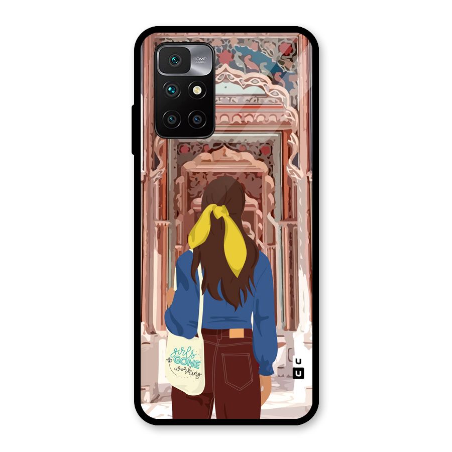 wonderful Girl Glass Back Case for Redmi 10 Prime