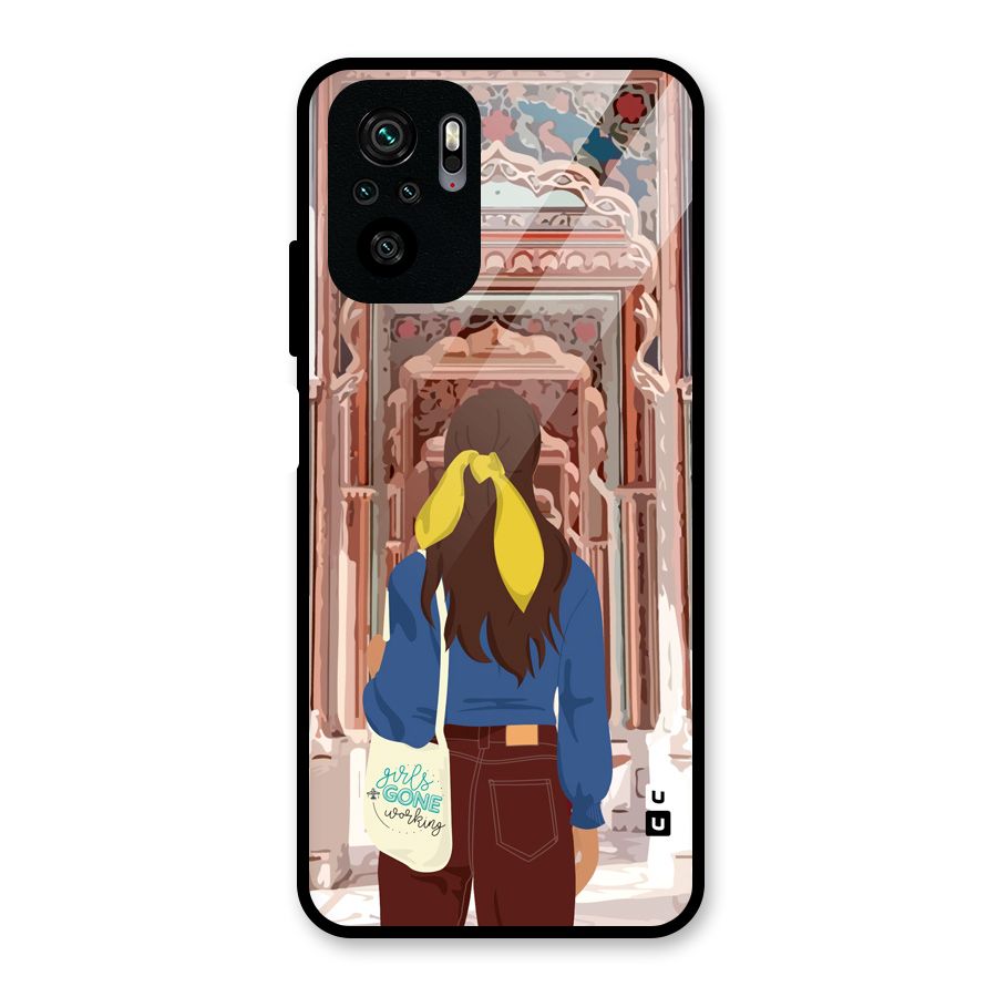 wonderful Girl Glass Back Case for Redmi Note 10S