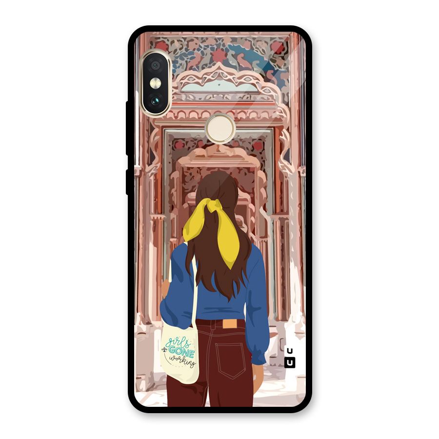 wonderful Girl Glass Back Case for Redmi Note 5 Pro